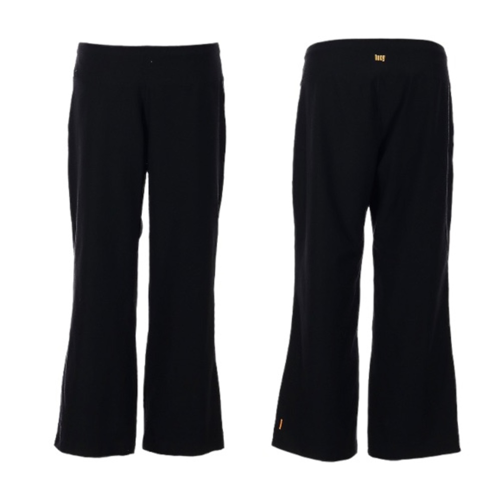 Lucy Tech Crop Black Stretch Wide Leg Activewear Pants Size M